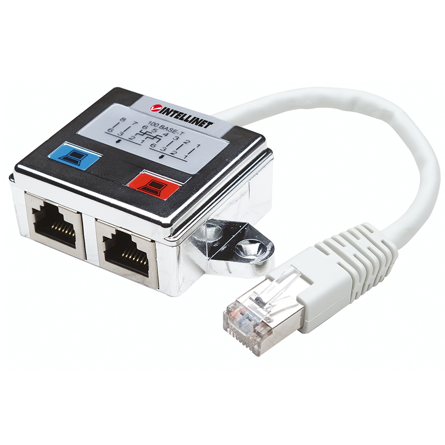 Distribuidor Modular,Intellinet,504195, 1X2 RJ45 Cat 5E - Imagen de 2