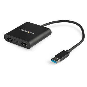 Adaptador De Video Externo - Tarjeta De Video Externa USB 3.0 A 2 Puertos HDMI 4K A 30HZ Para 2 Pantallas - Compatible Con Windows - Startech.com Mod. USB32HD2