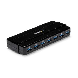 Hub USB 3.0 De 7 Puertos - Concentrador USB 3.0 De 7 Puertos - Hub De Escritorio Con Adaptador De Alimentacin - Color Negro - Startech.com Mod. ST7300USB3B