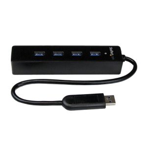 Hub USB 3.0 De 4 Puertos - Adaptador Concentrador Hub USB 3.0 Super Speed 4 Puertos Salidas Portatil Para Laptop Computadora - Negro - Startech.com Mod. ST4300PBU3