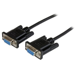 Cable Serial De 2M Nulo De Modem Serial RS232 DB9 - Hembra A Hembra - Color Negro - Startech.com Mod. SCNM9FF2MBK