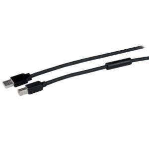 Cable USB Activo De 15M Para Impresora - 1X Usb-B Macho A Usb-A Macho Activo Amplificado USB 2.0 - Impresora - Negro - Startech.com Mod. USB2HAB50AC