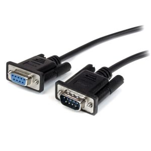 Cable De 1M De Extension Directo Straight Through Serial RS232 Video Pantalla Ega DB9 Macho A Hembra - Extensor Negro - Startech.com Mod. MXT1001MBK