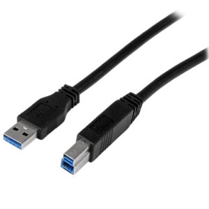 Cable Certificado 2M USB 3.0 Super Speed Ss USB B Macho A USB A Macho Adaptador Para Escner Impresora - Negro - Startech.com Mod. USB3CAB2M