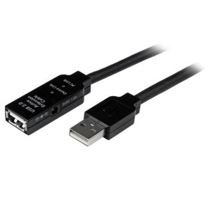 Cable De Extensin Alargador De 10M USB 2.0 Hi Speed Alta Velocidad Activo Amplificado - Macho A Hembra USB A - Negro - Startech.com Mod. USB2AAEXT10M