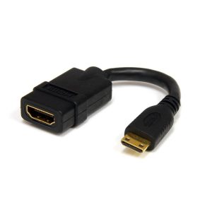 Cable Adaptador De 12CM Adaptador HDMI A Mini HDMI De Alta Velocidad 4K - Convertidor HDMI A Mini HDMI - Startech.com Mod. HDACFM5IN