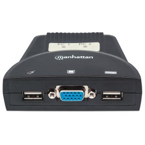 Mux Kvm ,Manhattan,151245,Mini USB 2:1 Con Cables+Audio