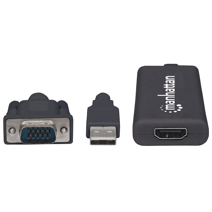 Convertidor Video,Manhattan,152426, Svga+Audio USB A HDMI - Imagen de 3
