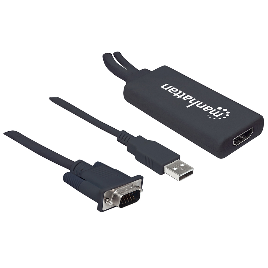 Convertidor Video,Manhattan,152426, Svga+Audio USB A HDMI - Imagen de 4