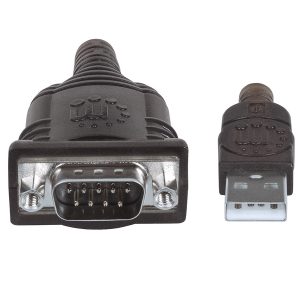 Convertidor,Manhattan,151849, USB A Serial DB9M 1.8M Chip PL-2303RA