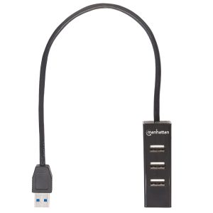 Hub Usb,Manhattan,163828, V2.0 3 Ptos Y V3.0 1 Pto Sin Fuente