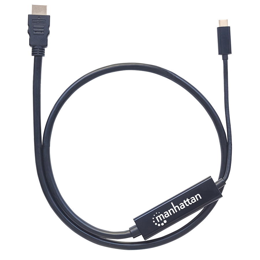 Cable Usb,Manhattan,152235,-C A HDMI M 1.0M 4K@30HZ, Negro - Imagen de 2