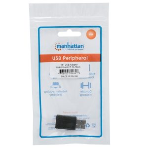 Adaptador,Manhattan,354653, Usb-C V2.0, Am-Ch Negro