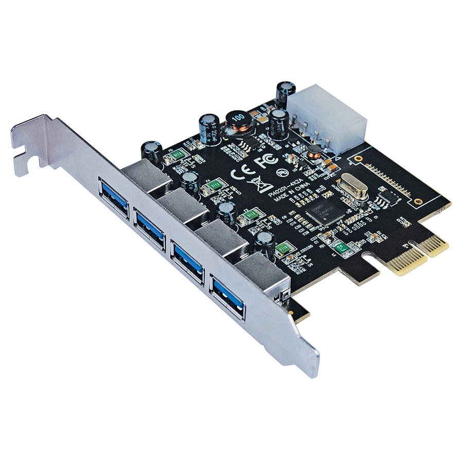 Tarjeta Usb,Manhattan,152891, V3 Pci Express 4 Ptos Estandar-Bracket