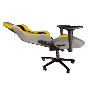 Silla Gamer Balam Rush Thunder Tour Dark-Light Edition Xl Plus / Tela / Mec Mariposa / Clase 4 / Inclinacion De 90 A 180 Grados/ Color Gris-Amarillo/ Br-932875