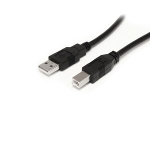 Cable USB Activo De 9M Para Impresora - 1X USB A Macho - 1X USB B Macho - Adaptador Negro - Startech.com Mod. USB2HAB30AC