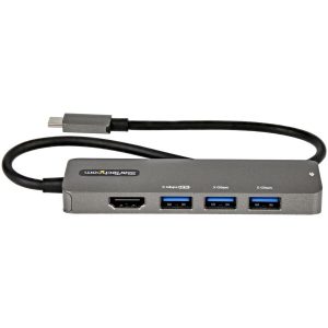 Docking Station Usb-C - Adaptador Multipuertos USB Tipo C A HDMI 2.0B 4K De 60HZ HDR10 - Pd De 100W De Paso - Hub USB 3.0 De 4 Puertos - Con Cable De 30CM - Startech.com Mod. DKT30CHPD3
