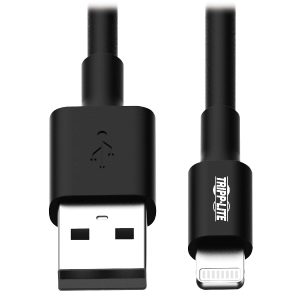 Cable De Sincronización Tripp Lite M100-006-BK Cable De Sincronización Y Carga USB A A Lightning, Certificado Mfi - Negro, M/M, USB 2.0, 1.83 M [6 Pies] Garantía Limitada Por 2 Años