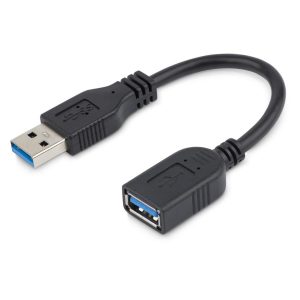 Cable De 15CM Extensor USB 3.0 - Alargador USB 3.0 Superspeed Negro - Startech.com Mod. USB3EXT6INBK