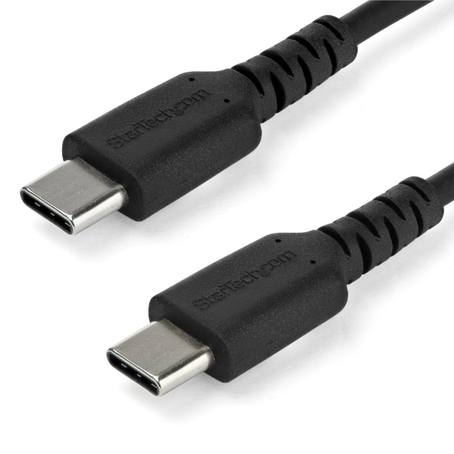 Cable De Carga De 1M USB C - De Carga Rapida USB 2.0 Tipo C A USB C Revestimiento Tpe De Fibra De Aramida M/M 60W Negro - Startech.com Mod. RUSB2CC1MB - Imagen de 2