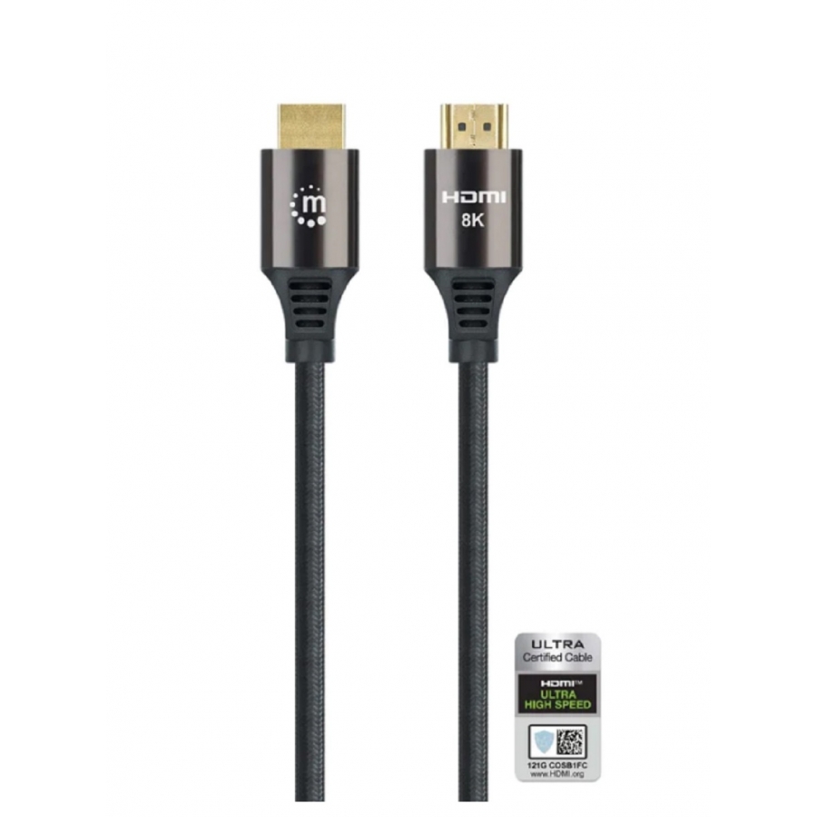 Cable Hdmi.manhattan,355957, 2.1 Textil M-M 3.0M, 8K@60HZ,