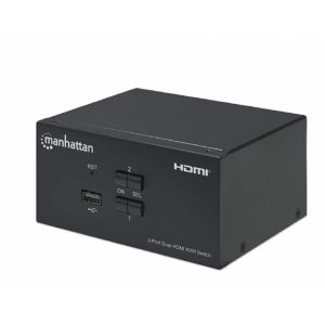 Mux Kvm,Manhattan,153539, Hmdi Doble Monitor 4:1, 4K@30MHZ USB2.0 USB 2.0