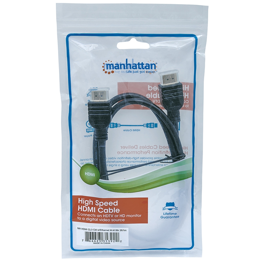 Cable Hdmi,Manhattan,353922, 2.0 Intramuro M-M 1.0M - Imagen de 3