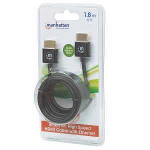 Cable Hdmi,Manhattan,394369, 2.0 Ultradelgado M-M 1.8M Bl