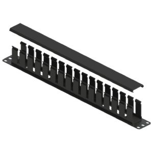 Organizador De Cables North System 1 U.r. Sencillo Horizontal 19 Pulgadas Ducto 1.5X2 Pulgadas Negro Liso