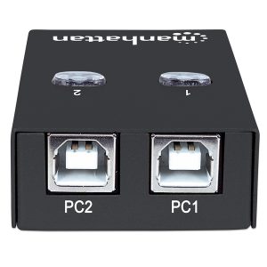 Multiplexor USB Manhattan,162005, USB 1:2 Comparte 1 Disp A 2PC