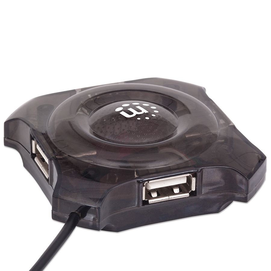 Hub Usb,Manhattan,162272,4 Ptos Negro Economico