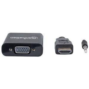 Convertidor Video,Manhattan,151559, HDMI A Svgaaudio, Bolsa