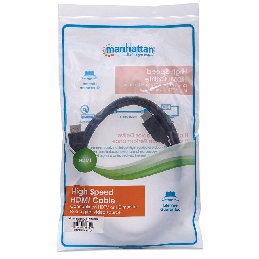 Cable Hdmi,Manhattan,306119, 1.3 M-M 1.8M Bolsa