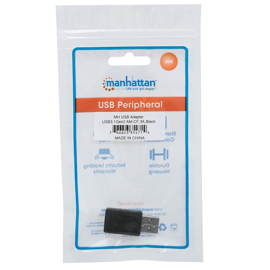 Adaptador Usb,Manhattan,354714,-C V3.1, Am-Ch Negro - Imagen de 5