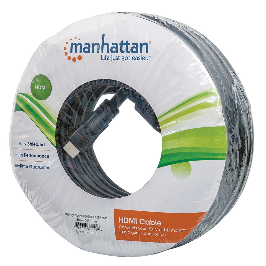 Cable Hdmi,Manhattan,308434, 1.3 M-M 15.0M Bolsa