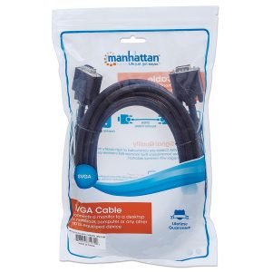 Cable Svga ,Manhattan,312721, Monitor 8MM HD15M-M 4.5M