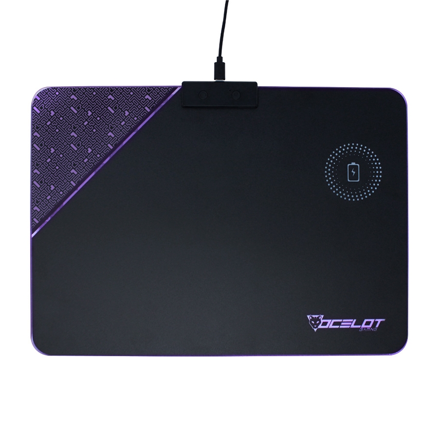 Ocelot Mouse Pad Rigido Tipo Rgb, Carga Inalambrica Para Smartphones, Conexin Mediante USB Plug And Play