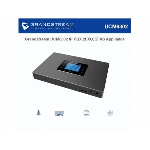 Conmutador IP Grandstream UCM6302/ 2 Fxo 2 Fxs 1000 Extensiones Sip 200 Llamadas Simultaneas 3 Puerto Gigabit Montaje En Pared Y Escritorio Compatible Con Gdms Remote Connet Wave
