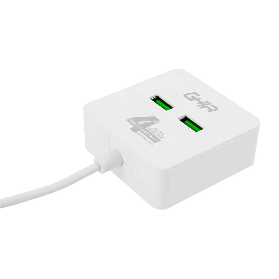 Hub USB 2.0 Ghia De 4 Puertos / Transferencia De Datos/ Cable 1 Metro - Imagen de 2