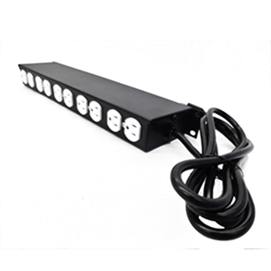 Barra De 10 Contactos North System Horizontal Con Switch Termomagnetico Montaje Rack - Imagen de 2