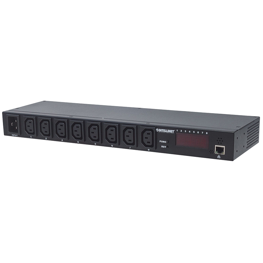 Barra Pdu,Intellinet,163682, 8 Cont. Gab/Rack 19, 1U, Inteligente Con Monitoreo