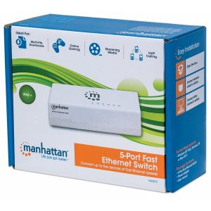 Switch,Manhattan,560672, 5 Ptos 10/100 Desktop Blanco Mh