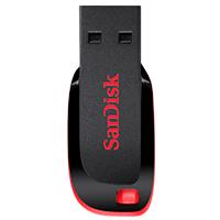 Memoria SANDISK 128GB USB 2.0 Cruzer Blade Z50 Negro C/Rojo SDCZ50-128G-B35