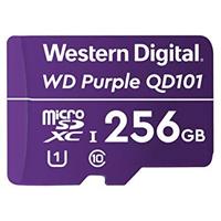 Memoria WD Purple Sc QD101 Micro Sdxc 256GB Videovigilancia 24/7 Clase 10 U1 Lect 50MB/S Esc 40MB/S WDD256G1P0C