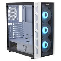 Gabinete Ocelot Gaming Og-C White Blixard / Full Tower / E-Atx, Atx, M-Atx, Itx / Panel Lateral Cristal Templado / Incluye 3 Ventiladores Argb / Enfriamiento Liquido Hasta 360MM / Gpu Hasta 370MM / Color Blanco