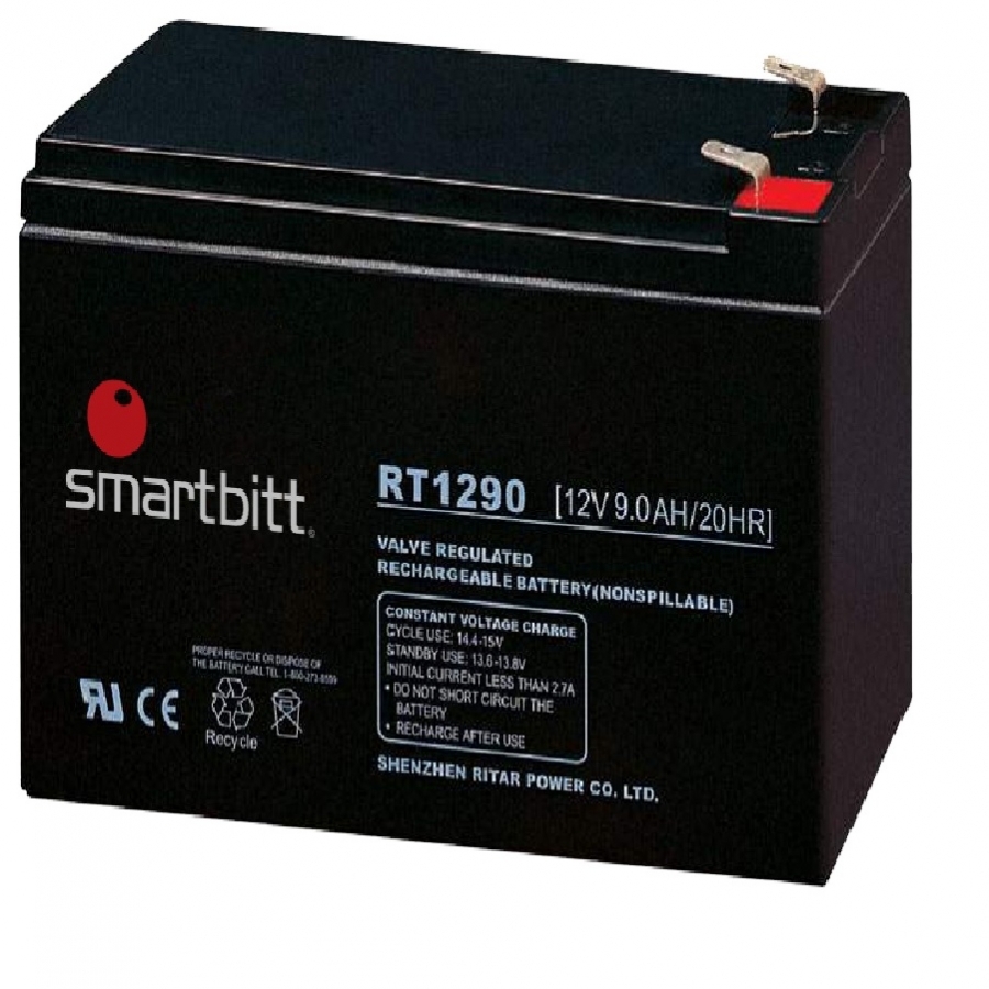 Bateria Smartbitt SBBA12-9 12V/9AH Compatible Con SBNB750, SBNB900LCD, SBNB1000, SBNB1200, SBNB2200PROII Y SBNB3200PROII