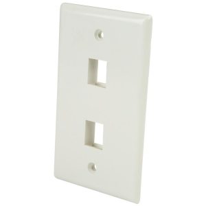 Placa De Pared De 2 Salidas RJ45 - Color Blanco - Startech.com Mod. PLATE2WH