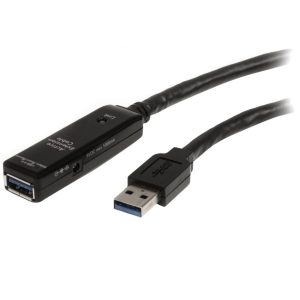 Cable Extensor Alargador USB 3.0 Superspeed Activo De 3M - USB A Macho A Hembra - Negro - Startech.com Mod. USB3AAEXT3M