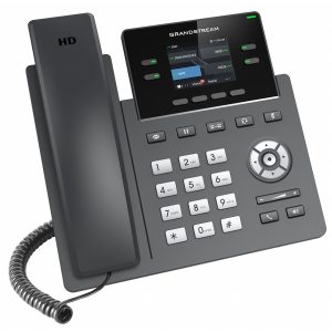 Telefono IP Grandstream GRP2612P/ 2 Cuentas Sip 4 Lineas Pantalla A Color 2 Puertos 10/100 16 Teclas Blf Soporta POE (No Incluye Eliminador)