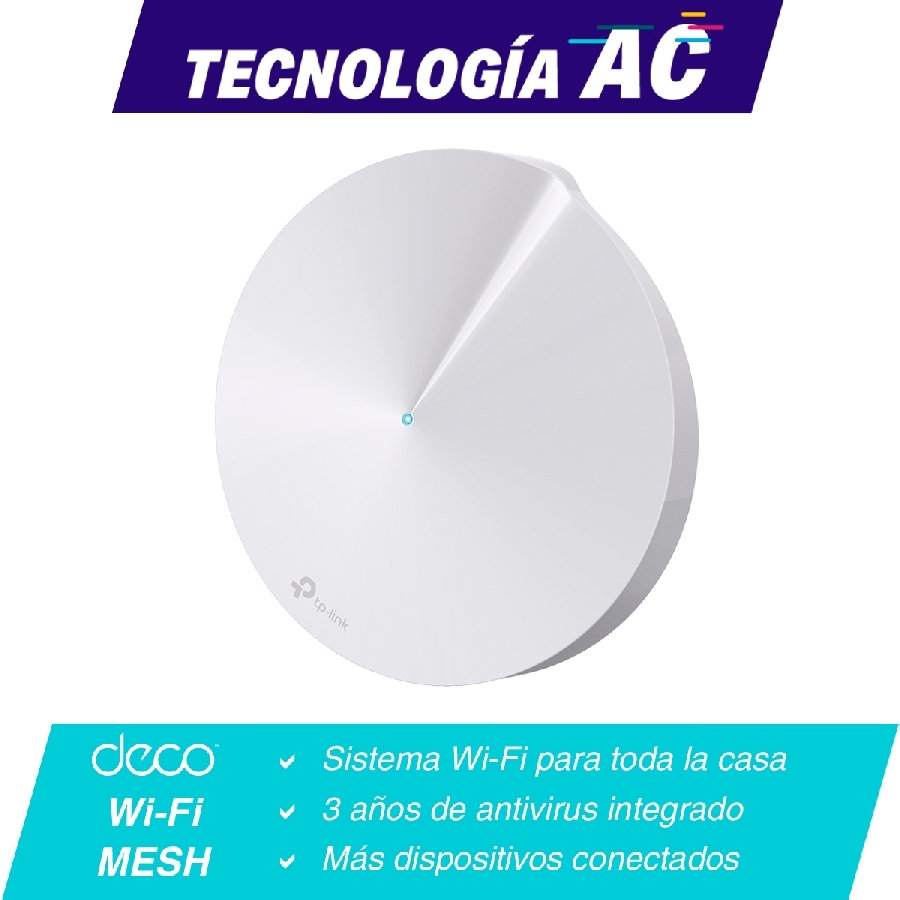 Router | TP-LINK | Deco M5(1-PACK) | AC1300 | WIFI Mesh | Modo Ap/Repetidor | La Cobertura Depende De Las Condiciones Ambientales Y El Trafico De Cada Usuario - Imagen de 2
